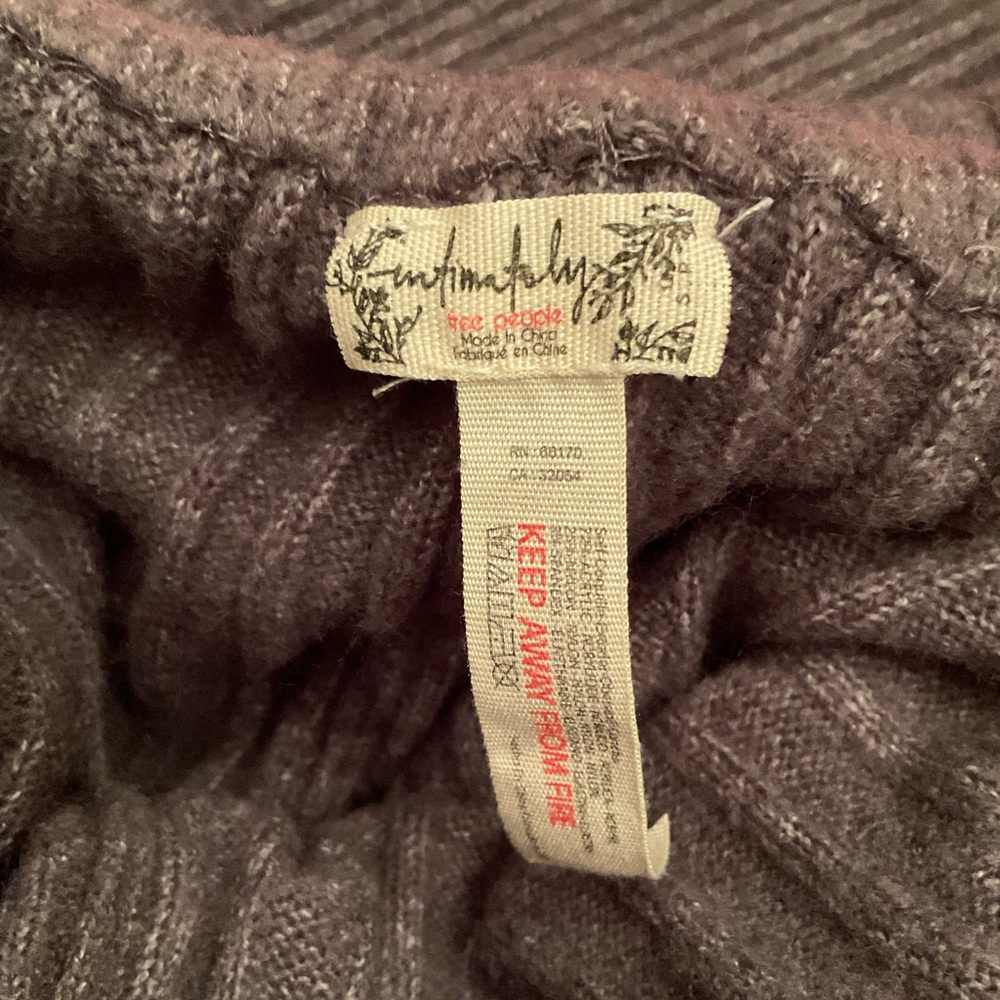 Free People Ribbed Knit Pants - Gray - Picture 3 of 3